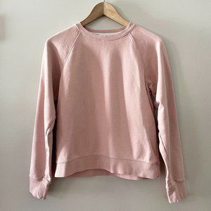 Everlane Blush Pink Cropped Sweatshirt Sz M